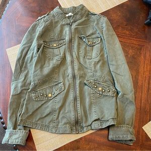 MAURICES zip-up cargo bomber jacket
